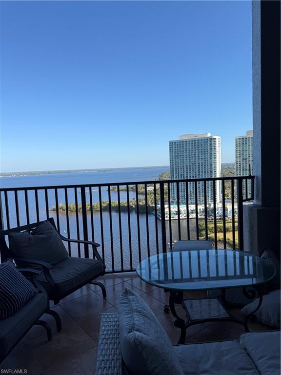 2797 First Street, Unit 2105 Fort Myers, FL 33916 - Photo 17 of 18 Balcony featuring a water view