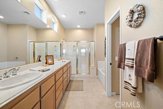 2710 Colorado River Road Blythe, CA 92225 - Photo 21 of 38 a spacious bathroom with a sink a mirror and a shower