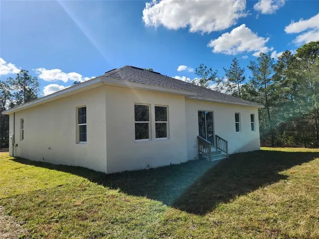 a backyard of a house