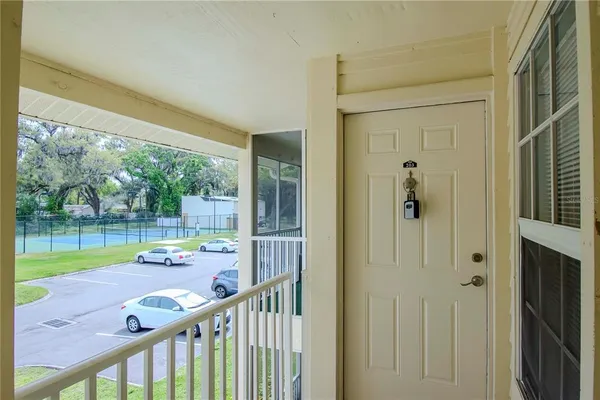 a view of a porch
