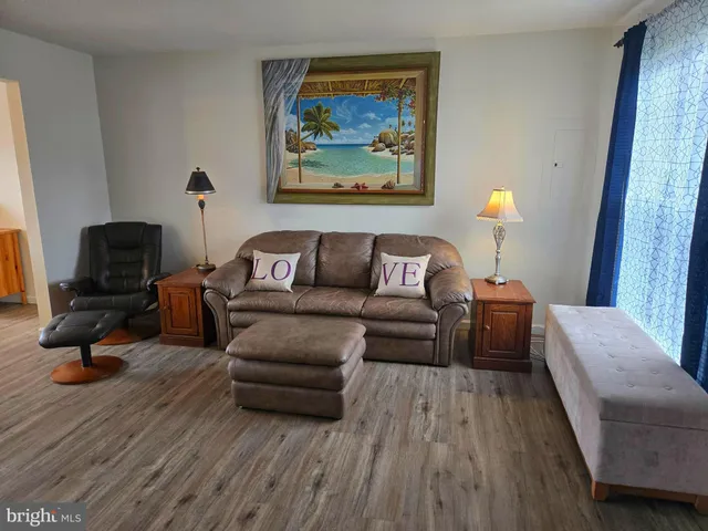 a living room with furniture and a couch