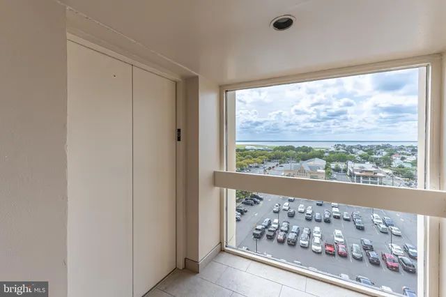 a front view of a building with street view