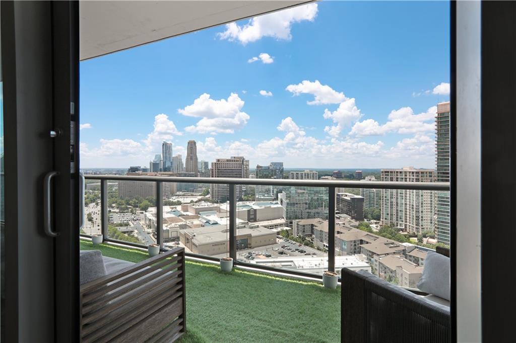 3630 Peachtree Road Northeast, Unit 2005 Atlanta, GA 30326 - Photo 6 of 32 a view of a balcony with lake view