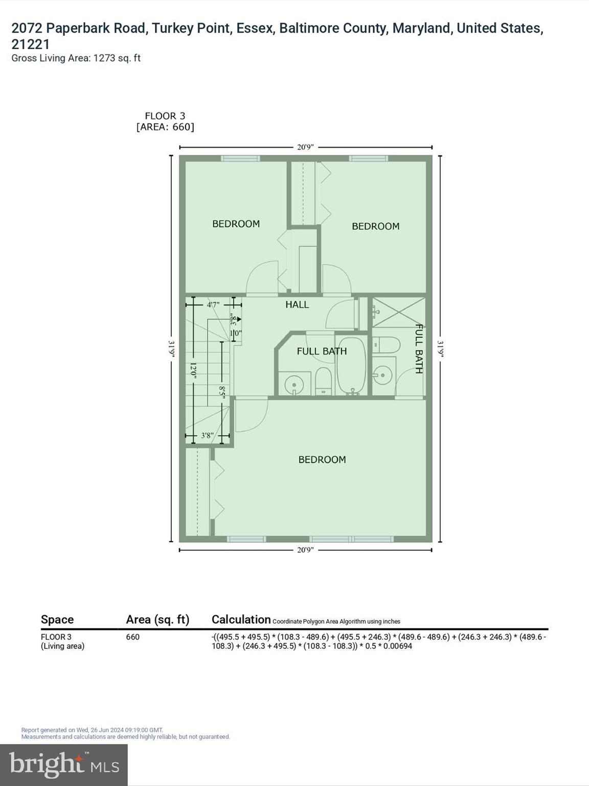 2072 Paperbark Road Essex, MD 21221 - Photo 50 of 53 Upper Level Floor Plan