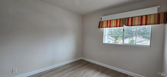 an empty room with a window