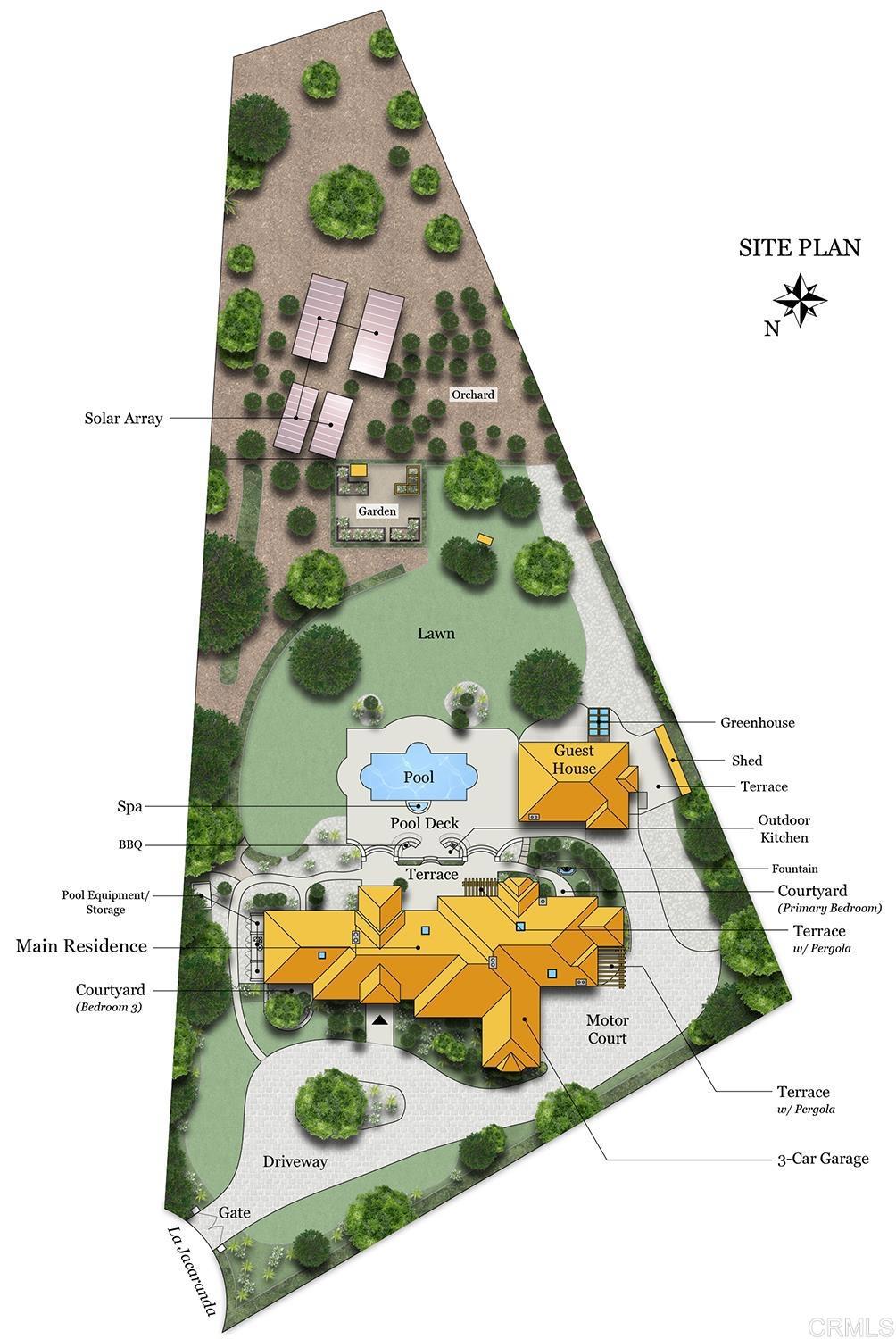 4843 La Jacaranda Rancho Santa Fe, CA 92067 - Photo 47 of 61 Site Plan