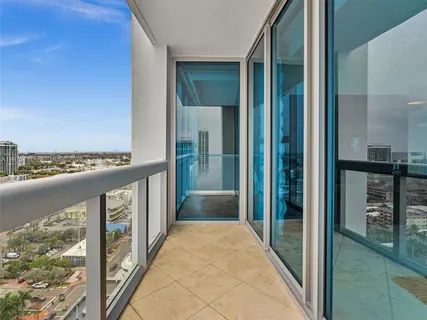 a view of a balcony