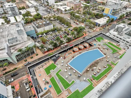 an aerial view of a city