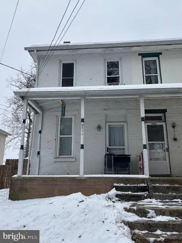 a front view of a house