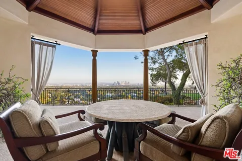 a view of a swimming pool and a yard