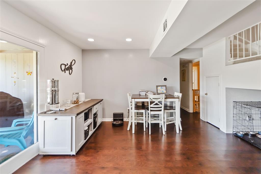 1920 Avignon Court Carrollton, TX 75007 - Photo 10 of 31 Dining space featuring dark wood-type flooring and recessed lighting