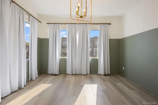 wooden floor and windows in a room