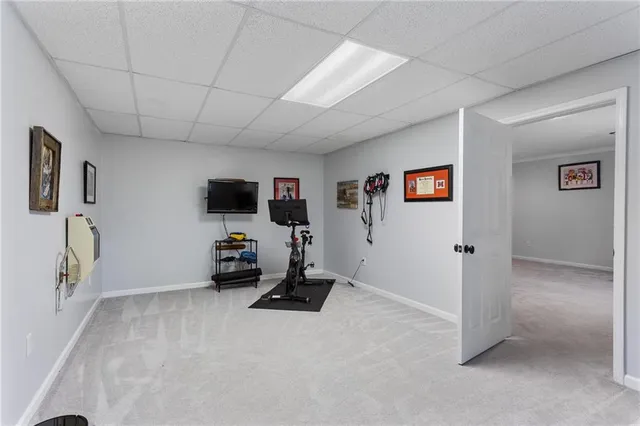 a view of a livingroom with a flat screen tv