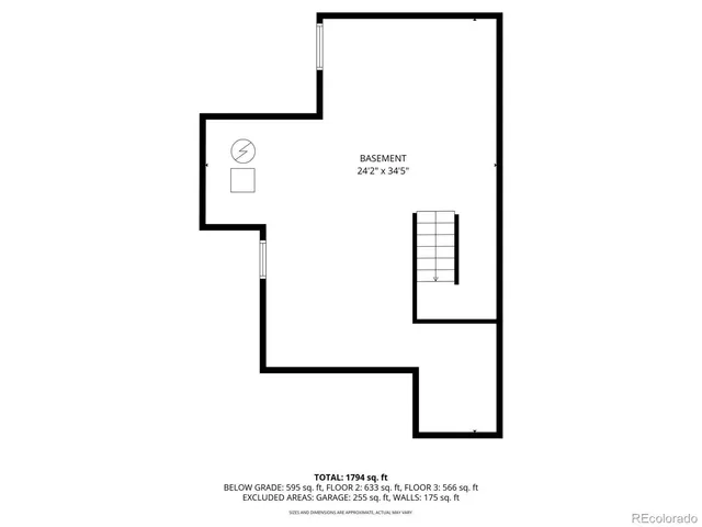 a picture of a wall with a white wall and a refrigerator