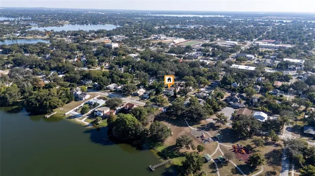 an aerial view of a city with lots of residential buildings