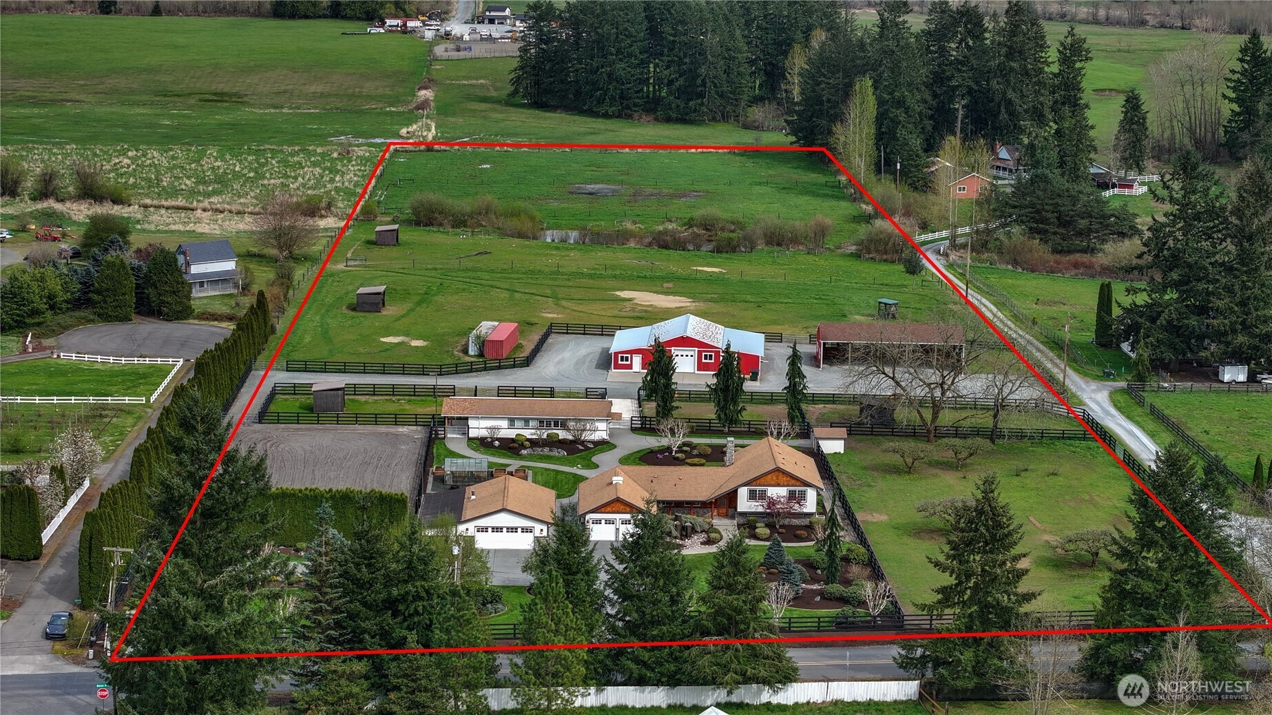 30815 Webster Road East Eatonville, WA 98328 - Photo 39 of 40 a view of a play ground in front of a house