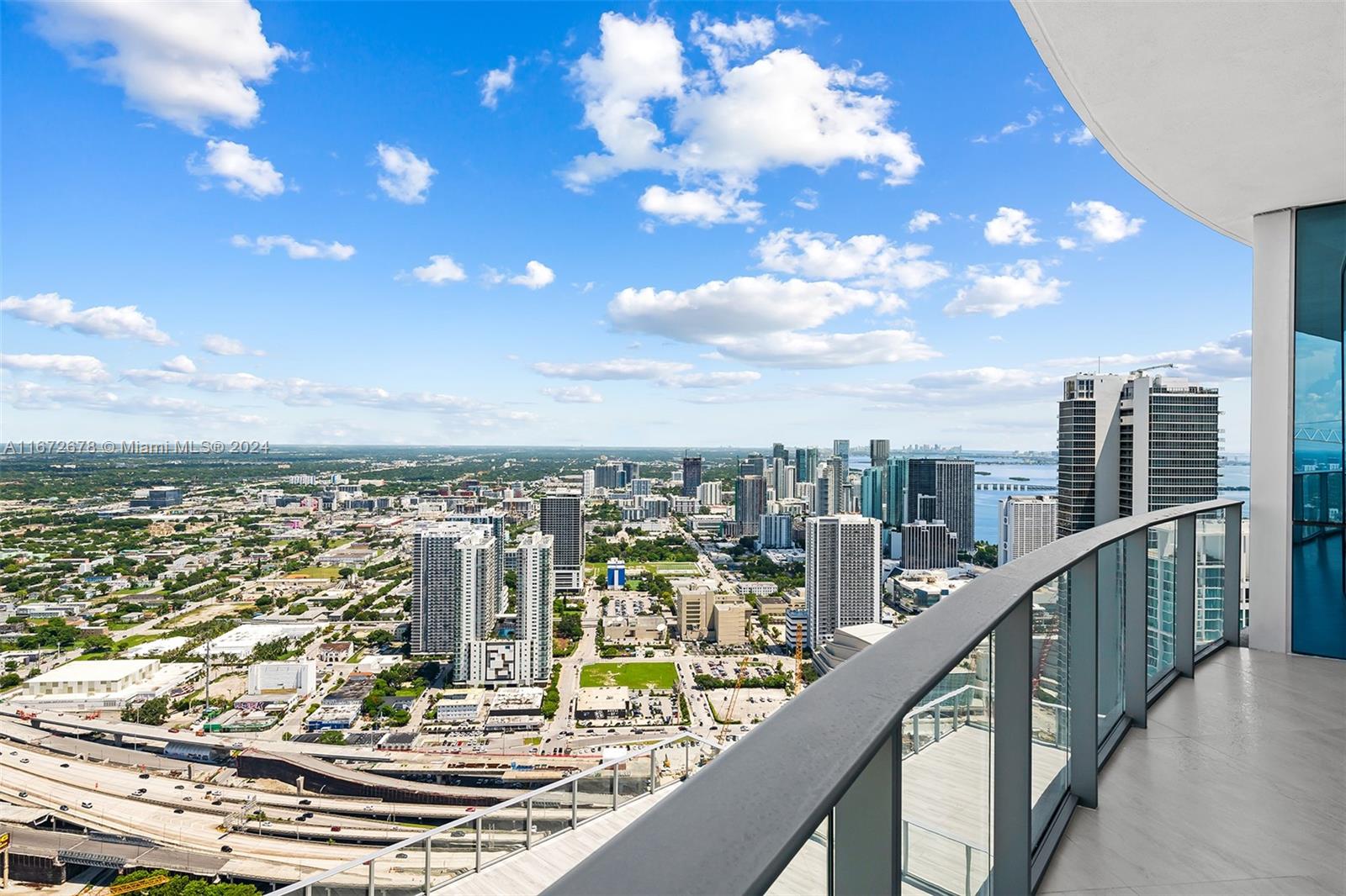 851 Northeast 1st Avenue, Unit PH5402 Miami, FL 33132 - Photo 4 of 61 a view of a balcony with city view
