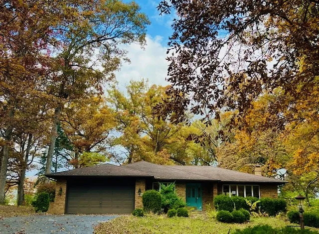 a view of outdoor space with a garden