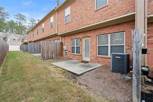 a backyard of a house