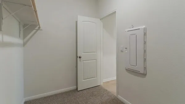 an empty room with a window