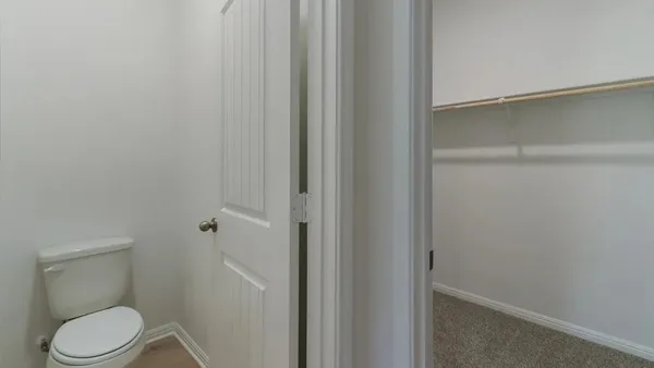 a view of small space with racks on the wall