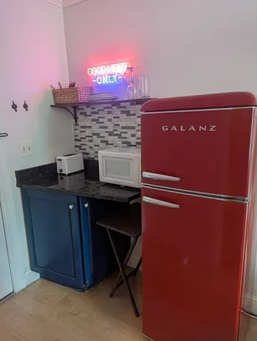 a view of a fireplace