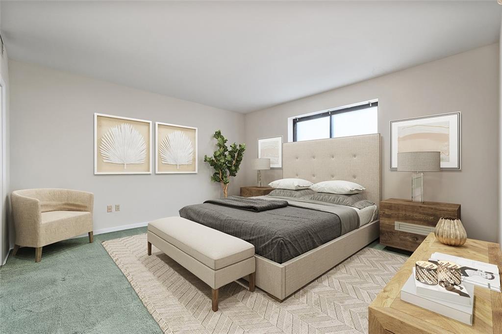 750 Washington Road, Unit 610 Pittsburgh, PA 15228 - Photo 17 of 25 a bedroom with a bed and a couch