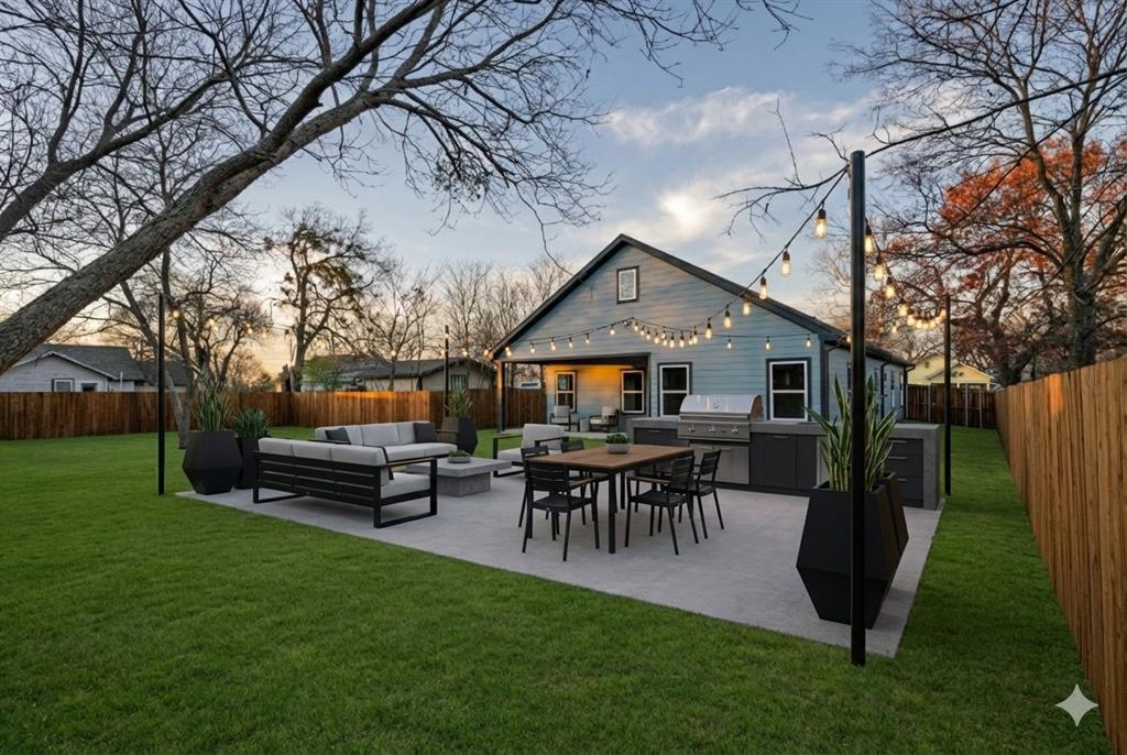 411 West Elm Street Whitewright, TX 75491 - Photo 23 of 31 a view of a house with backyard and a patio