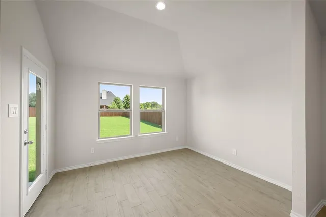 an empty room with a window