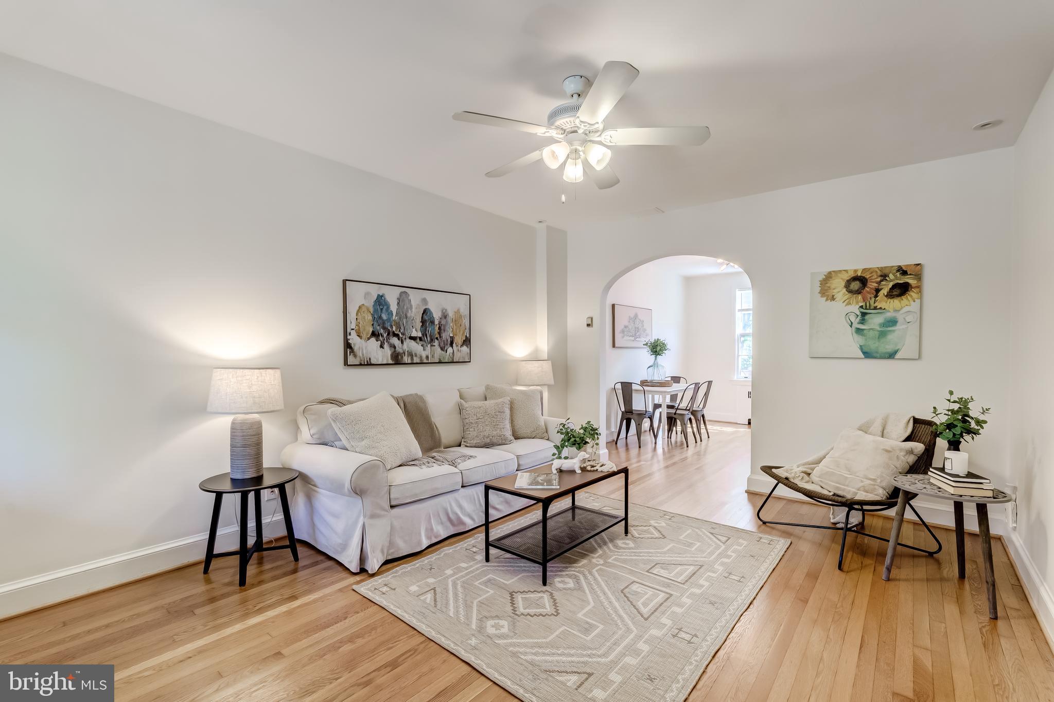 2217 39th Place Northwest Washington, DC 20007 - Photo 4 of 28 a living room with furniture and wooden floor