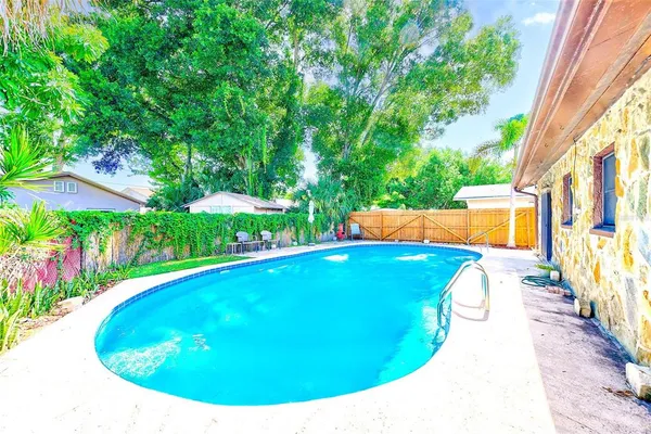 a view of swimming pool with an outdoor space