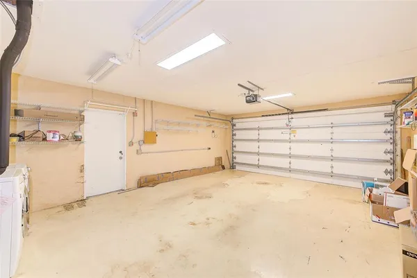 a view of a garage