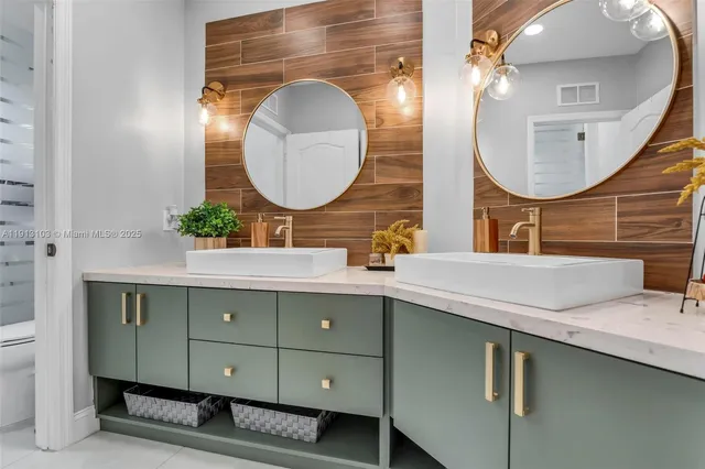 a view of yard from a corridor