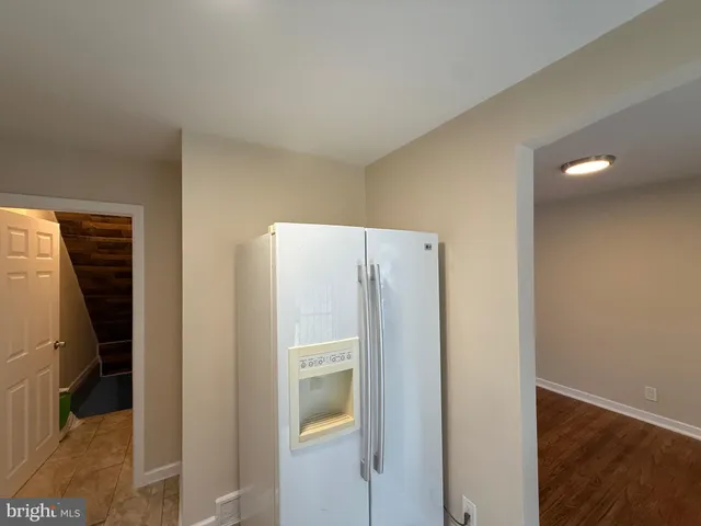 a view of outdoor space and wooden floor