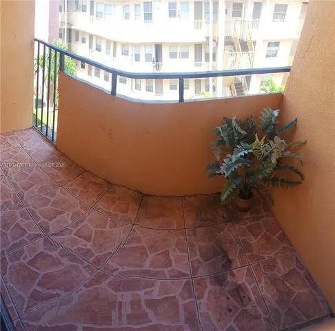 a view of a flower pot with a window