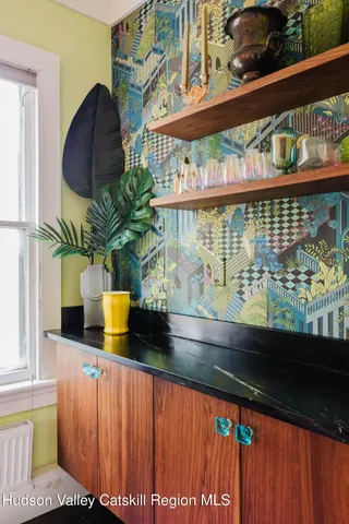 a bathroom with a sink and a shower
