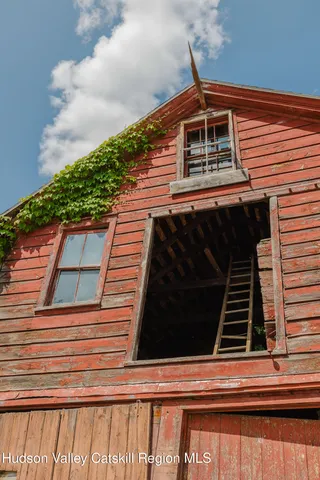 a view of an entryway with a lot of windows