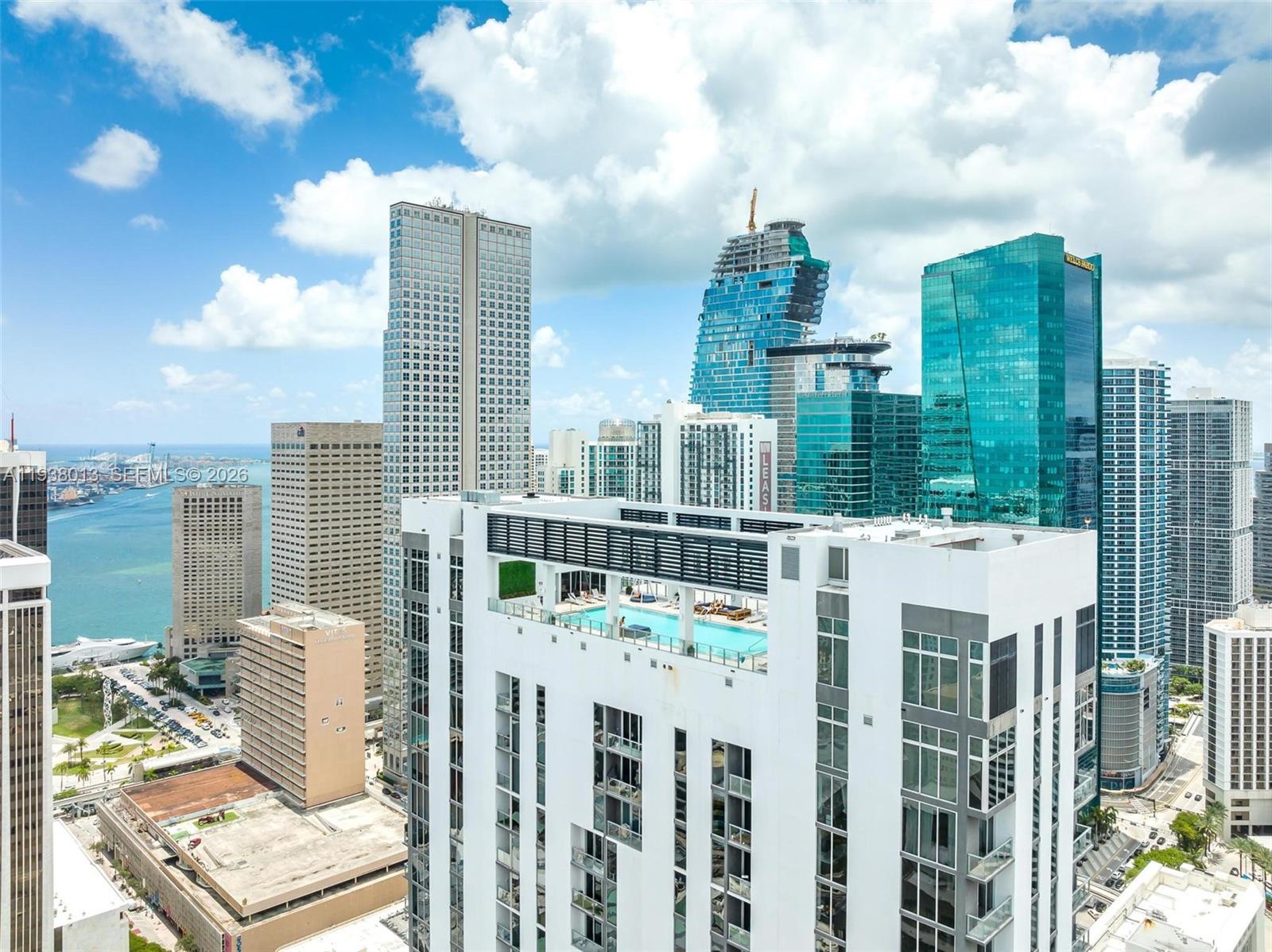 151 Southeast 1st Street, Unit 3103 Miami, FL 33131 - Photo 36 of 51 a view of city from balcony