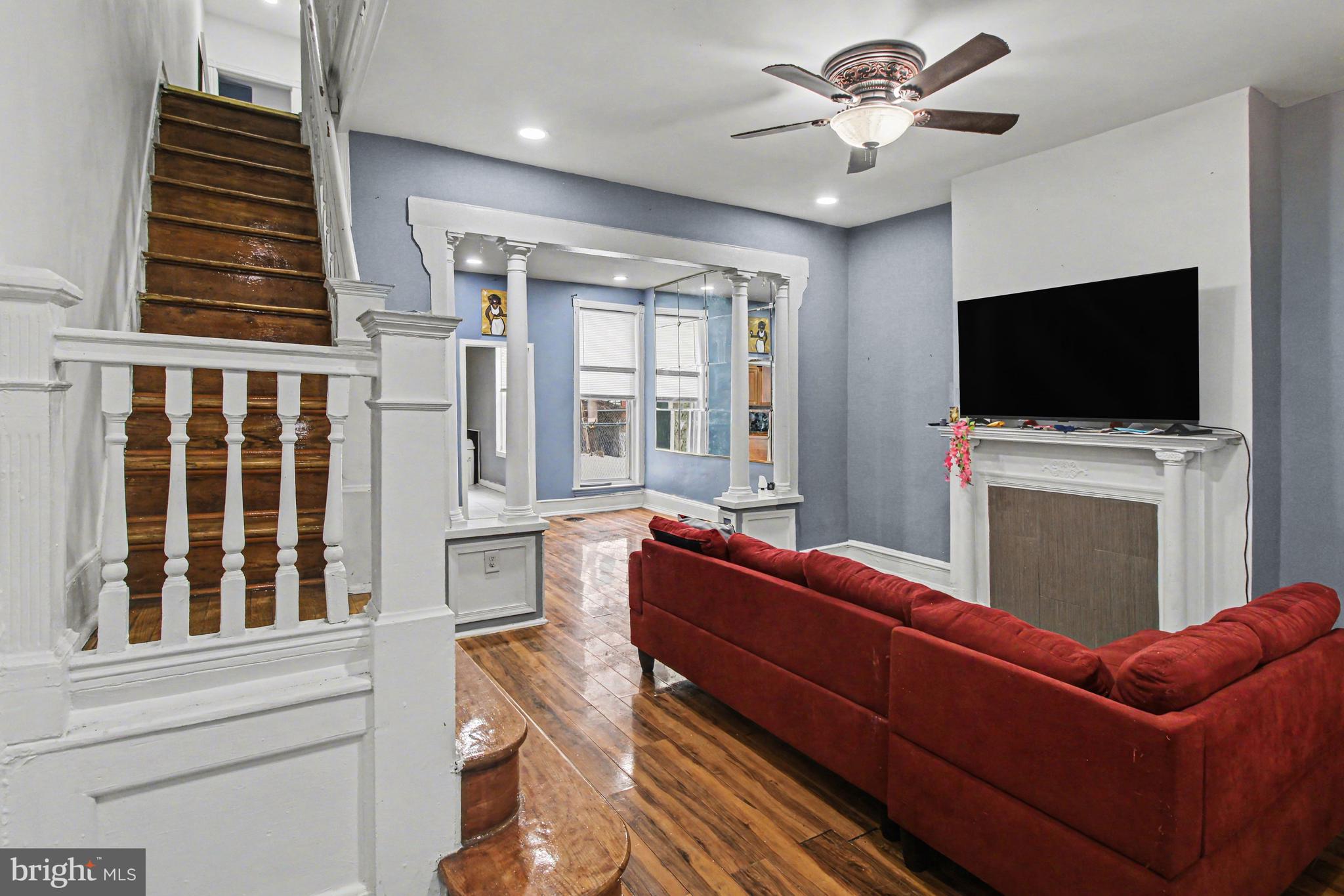 14 South Ruby Street Philadelphia, PA 19139 - Photo 7 of 28 a living room with furniture and a flat screen tv