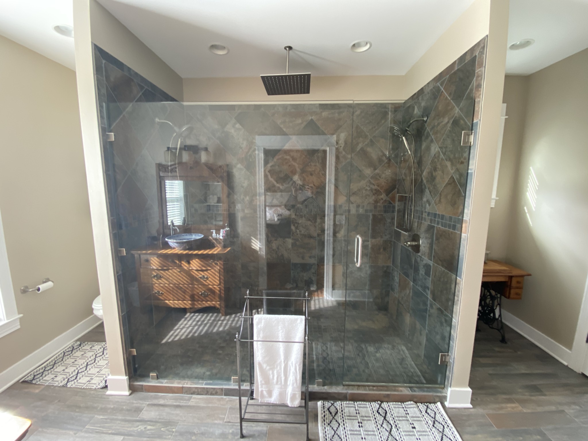 445 Moore Link Road Portland, TN 37148 - Photo 12 of 30 a bathroom with a glass shower door
