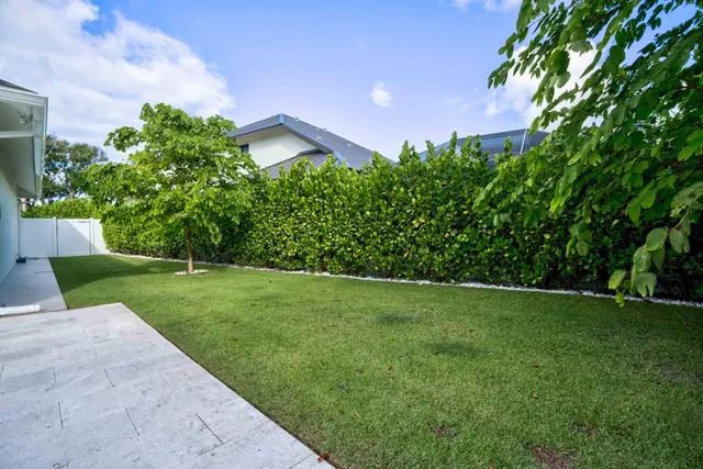 a view of yard with green space