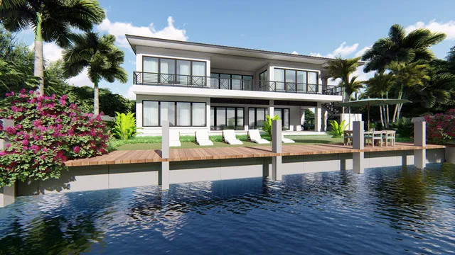 a view of a house with a swimming pool