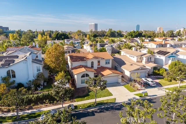 an aerial view of a city