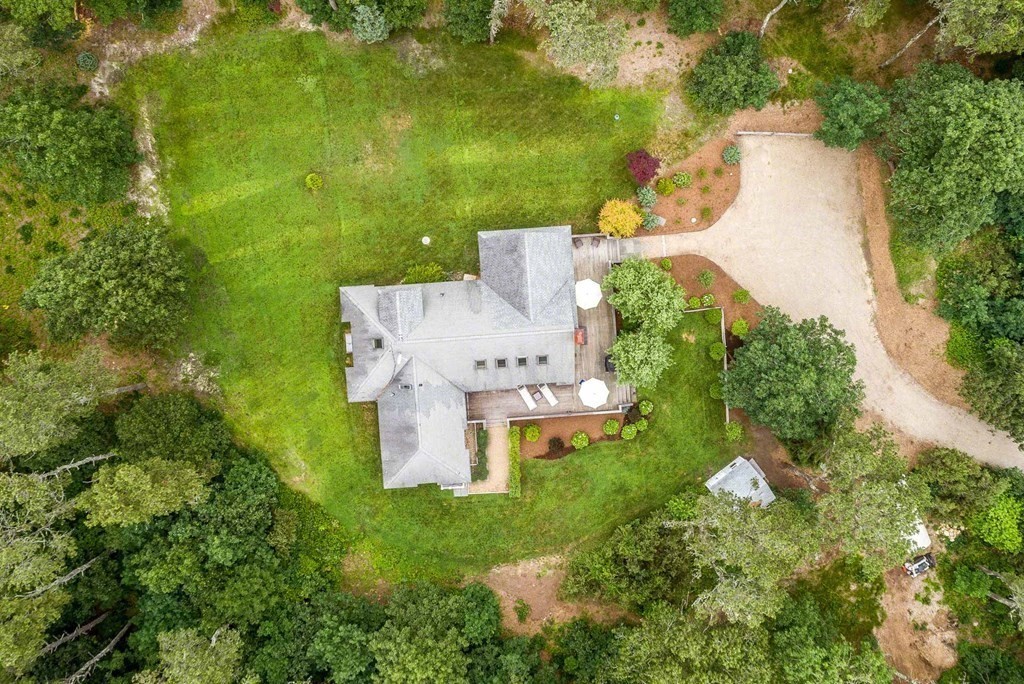 10 Codman Spring Road Edgartown, MA 02539 - Photo 20 of 32 an aerial view of a house with a yard