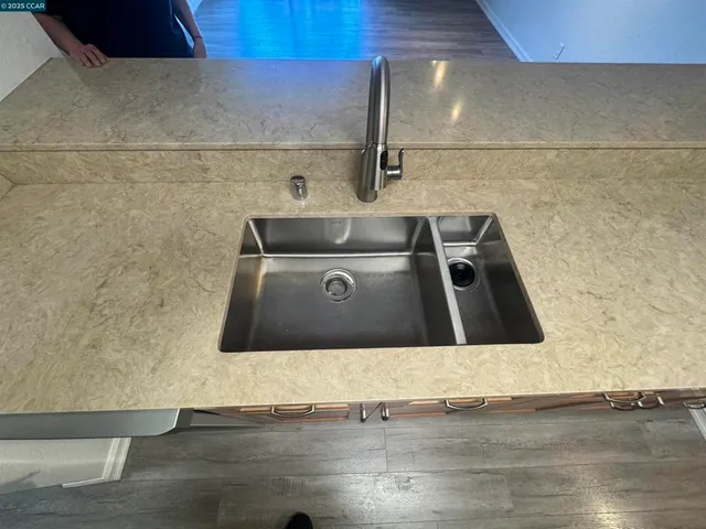 a close view of sink and tap