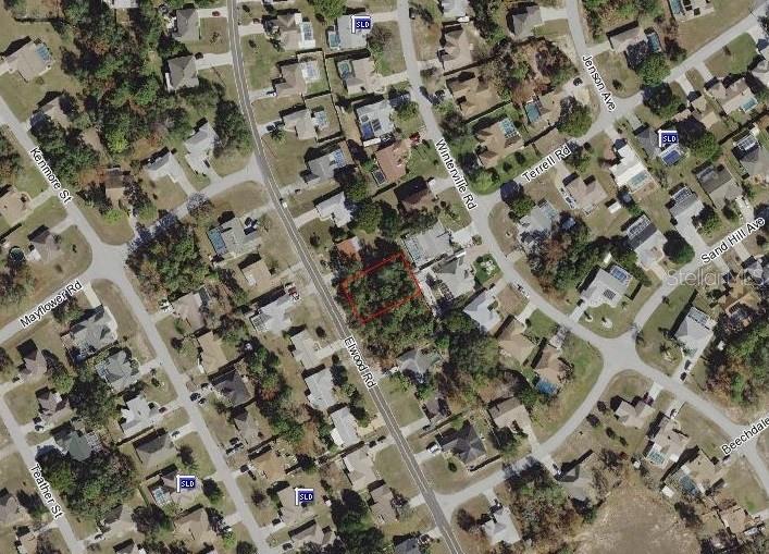 0 Elwood Road, Unit PARCEL 1) Spring Hill, FL 34608 - Photo 1 of 1 LISTING LOT in RED. Adjacent lot ALSO for SALE at $10,000 MLS #T231938