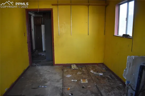 a view of a room with window