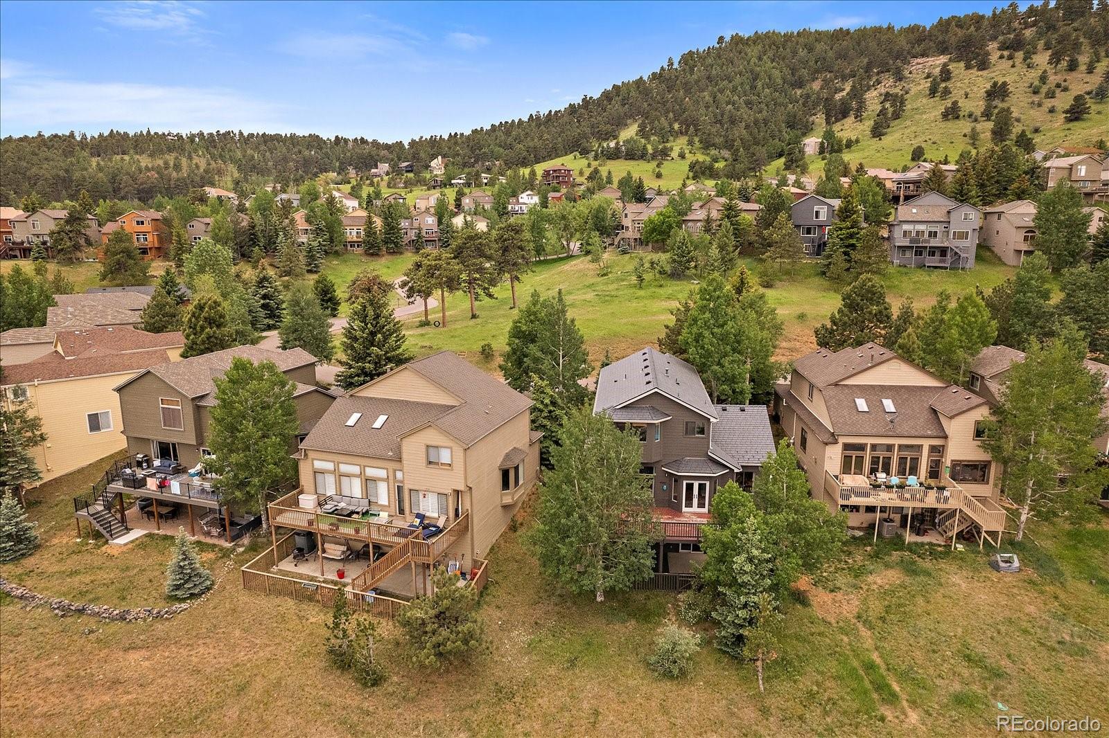 722 Calgary Way Golden, CO 80401 - Photo 46 of 50 an aerial view of residential houses with outdoor space and trees