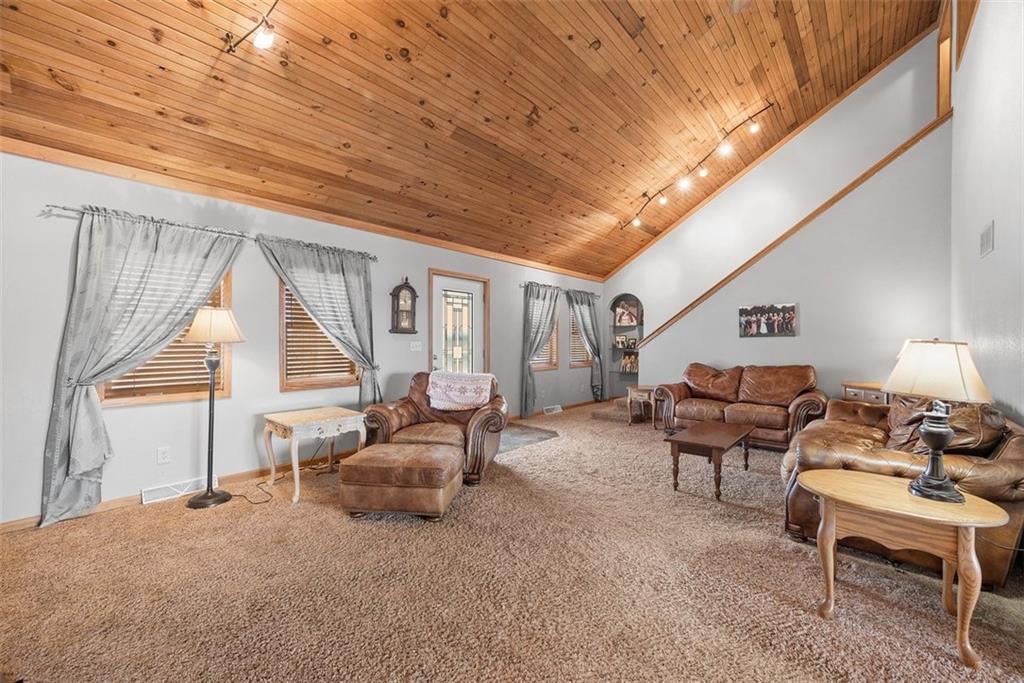 1219 Prospect Road Prospect, PA 16052 - Photo 11 of 44 Stunning large living room with tall vaulted tongue and groove ceiling