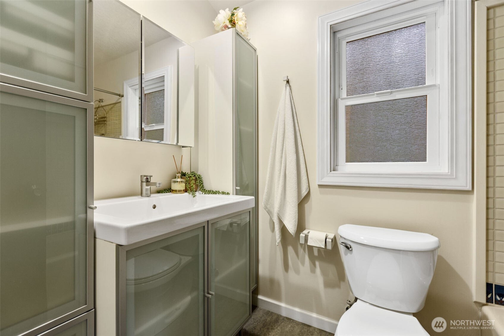 100 East Twanoh Heights Road South Belfair, WA 98528 - Photo 16 of 40 a bathroom with a sink and a toilet